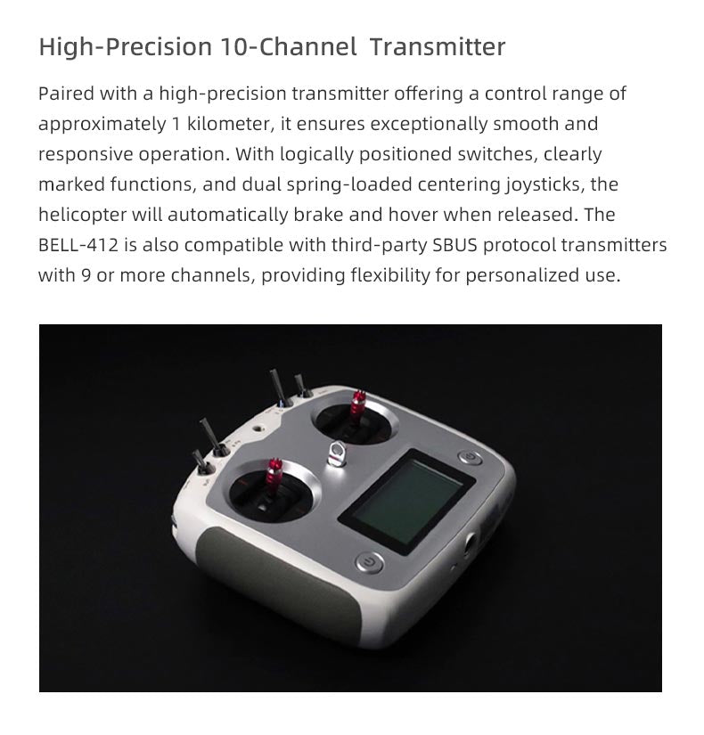 Bell-412 “ACE” Version 6CH GPS ATT Hovering Auto Return RC RTF Helicopter