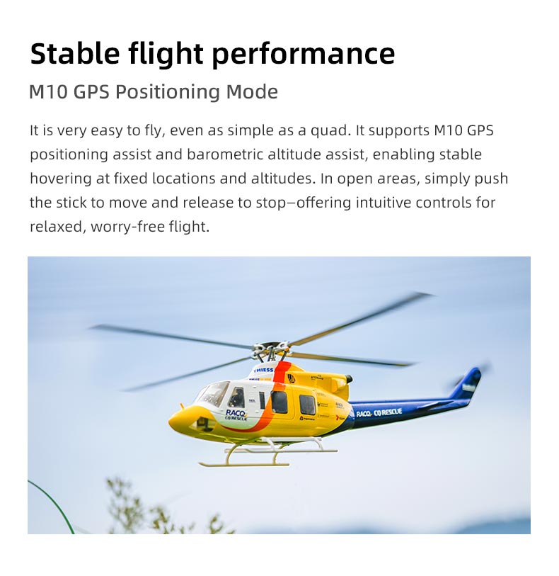 Bell-412 “ACE” Version 6CH GPS ATT Hovering Auto Return RC RTF Helicopter