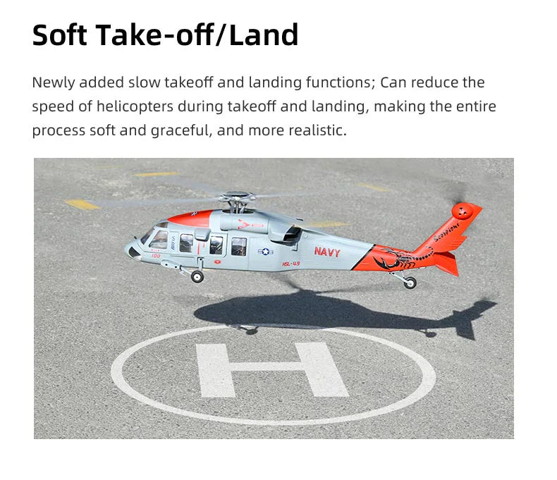 MH-60R Seahawk GPS Scale RC Helicopter 470L Size W/ ACE Flight Controller (RTF) - Navy Grey